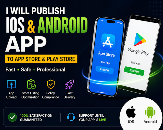publish upload ios android app to appstore playstore