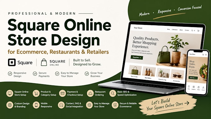 design square online ecommerce store or online shop