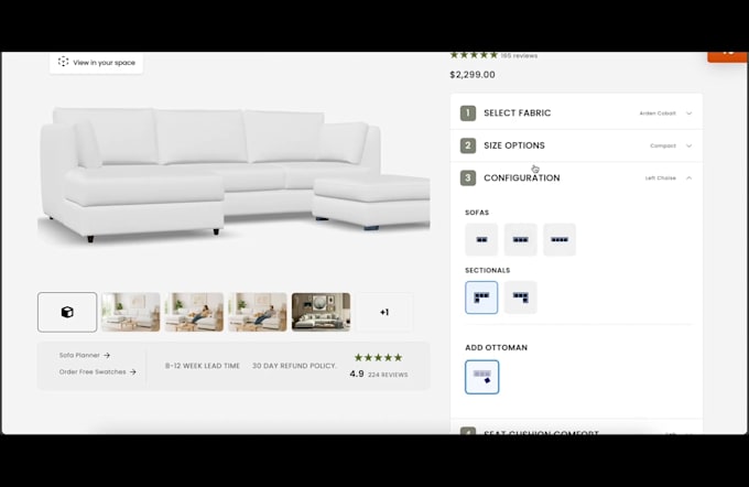 build 3d sofa configurator three js 3d product configurator webgl