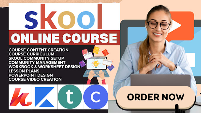 skool course development, online course workbook creation, curriculum design