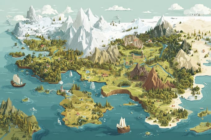 draw vector map in illustrator