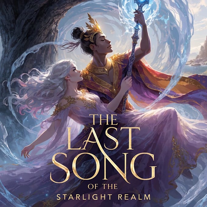 create an epic fantasy and romantasy book cover design