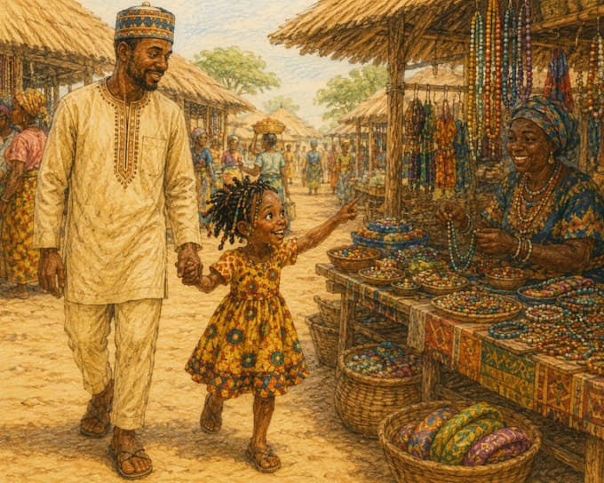 create authentic african cultural childrens book illustrations