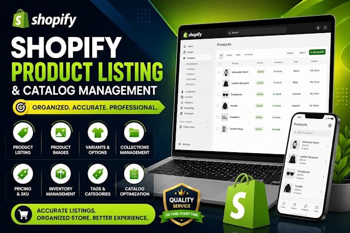 upload shopify product optimize listing organize catalog