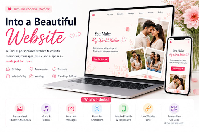 create a personalized interactive website for your special occasion