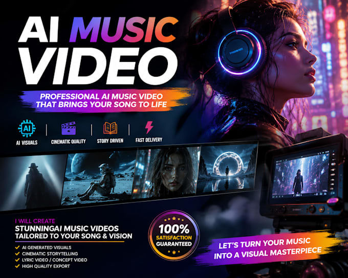 create a highly cinematic ai music video for your song