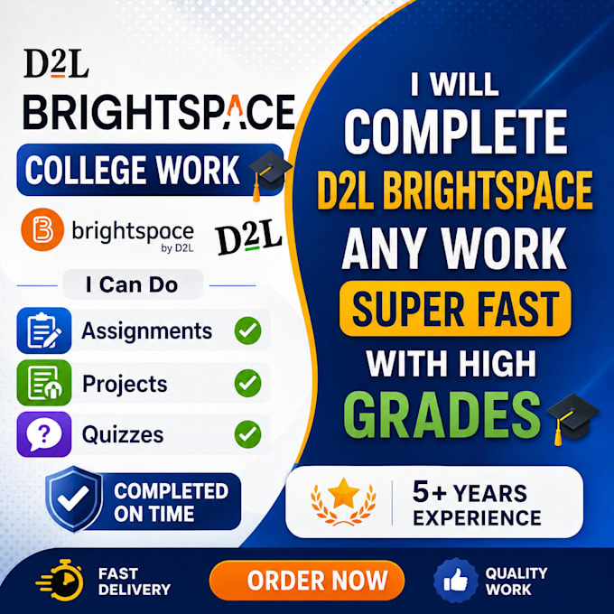 tutor you in d2l brightspace work