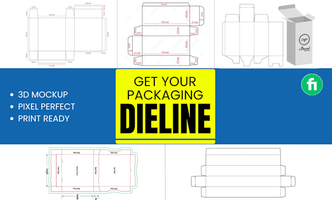 create custom packaging dieline and print ready template