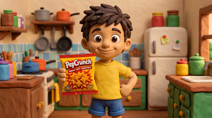 create 3d ai claymation animation video stop motion video ads