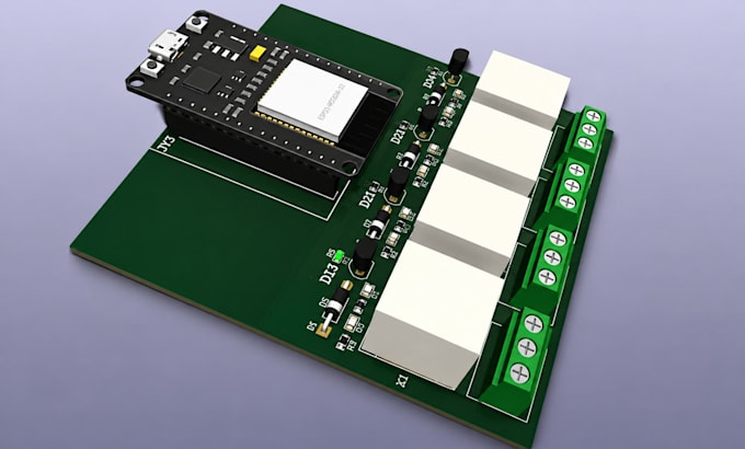 design iot pcb, esp32 pcb design, circuit design, pcb layout, gerber file