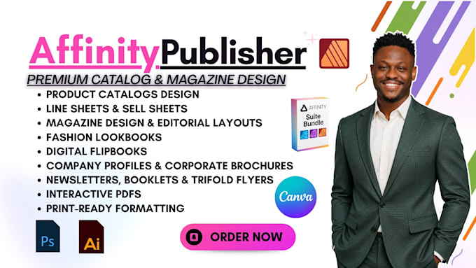 design your product catalog, magazine, lookbook in affinity publisher or canva