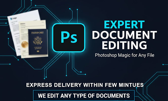 edit documents in photoshop, text editing