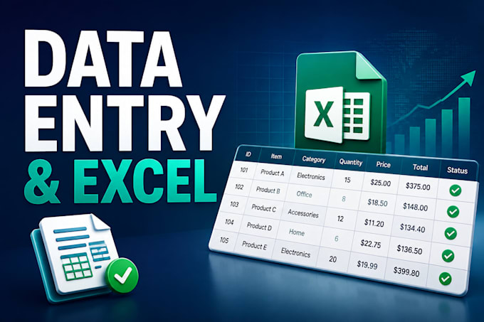 do accurate data entry, excel cleanup and document formatting