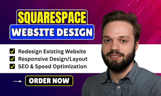 create, design or redesign squarespace website, develop squarespace website