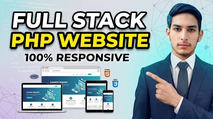 develop a responsive PHP full stack website
