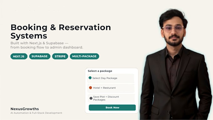 build a booking and reservation system using next js database