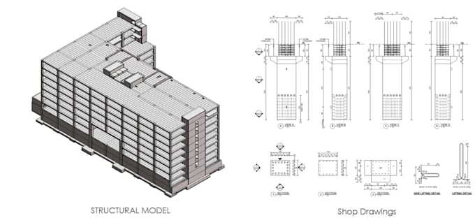 create detailed structural bim model,as built drawings,modify exist file,dwg,cad