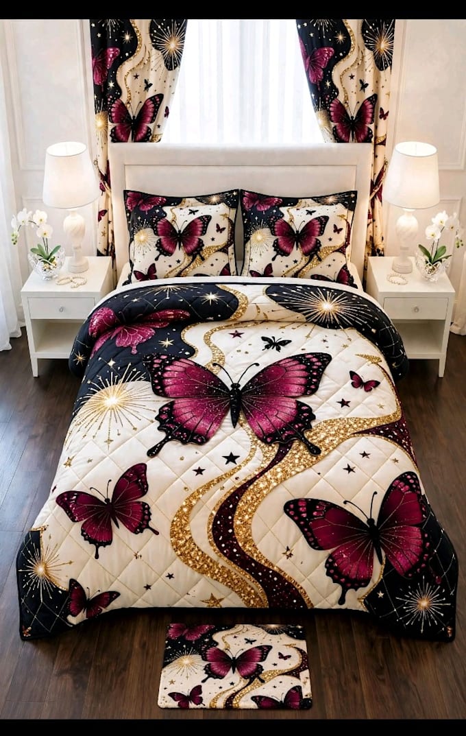 create 3d bedsheet curtain table mat textile design