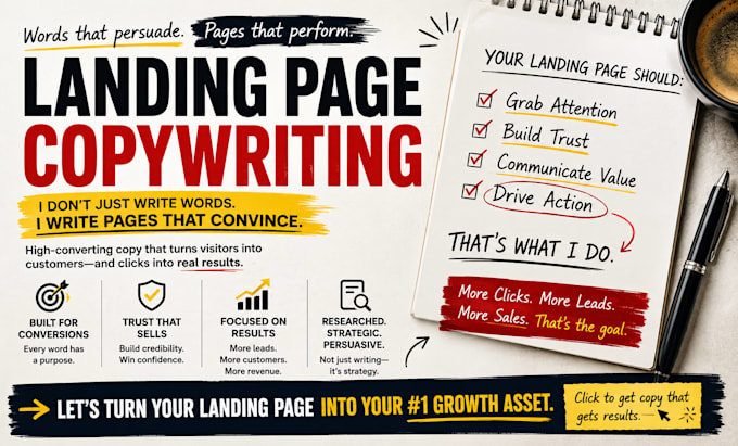 do landing page copywriting for website