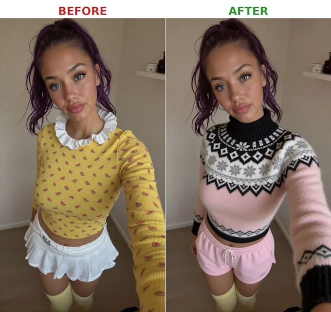 restyle your ai character with a new outfit or scene