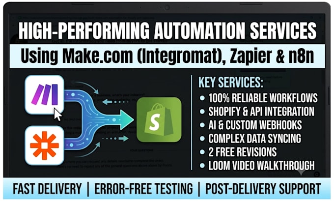 build make com zapier automation for shopify and webhooks