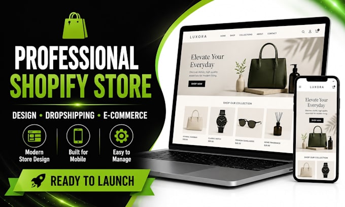 build a professional shopify dropshipping store ready to launch