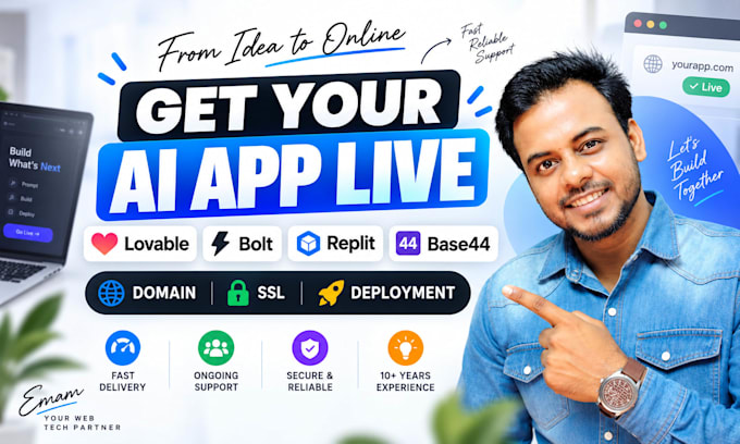 deploy lovable bolt replit or base44 app to vercel with custom domain