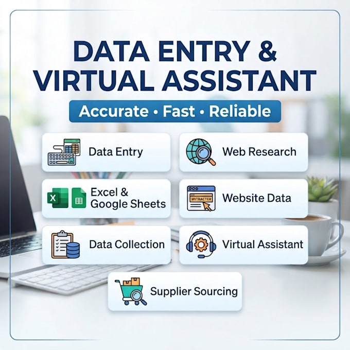 do data entry, content writing, web management, research, and b2b sourcing