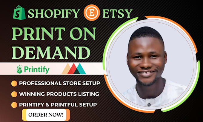 shopify print on demand etsy print on demand store printful printify