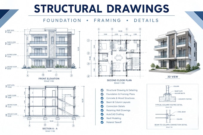provide structural design, engineering drawings and load calculations
