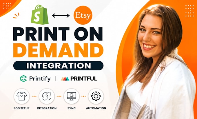 shopify etsy print on demand integrationwith printify and printful setup