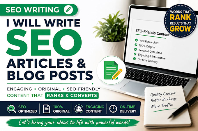 write SEO friendly blog posts and articles