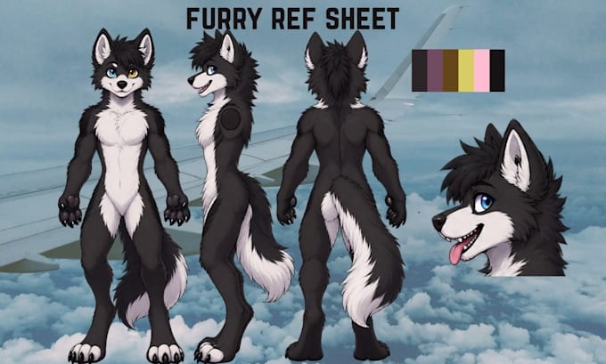 furry reference sheet furry ref sheet fursona ref sheet anthro ref sheet oc