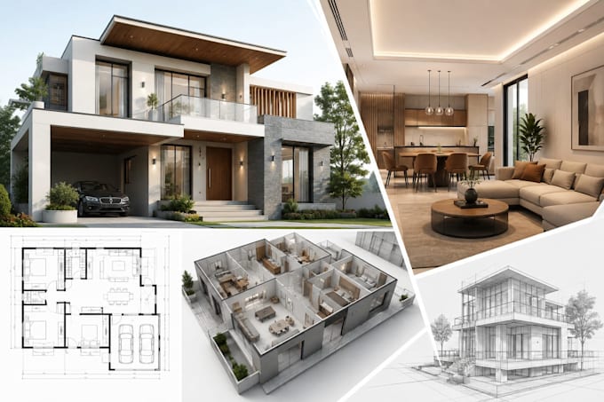 modern house plans and building layouts
