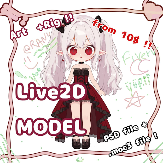 draw and rig your live2d model