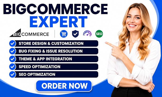 design customise and fix bigcommerce store, bigcommerce website, bigcommerce seo
