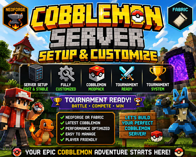 setup customize cobblemon server modpack neoforge fabric cobblemon tournament