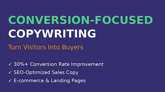 turn visitors into buyers with conversion copy