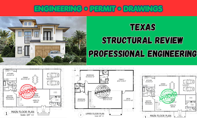 provide texas architectural plans, structural engineering and texas stamp