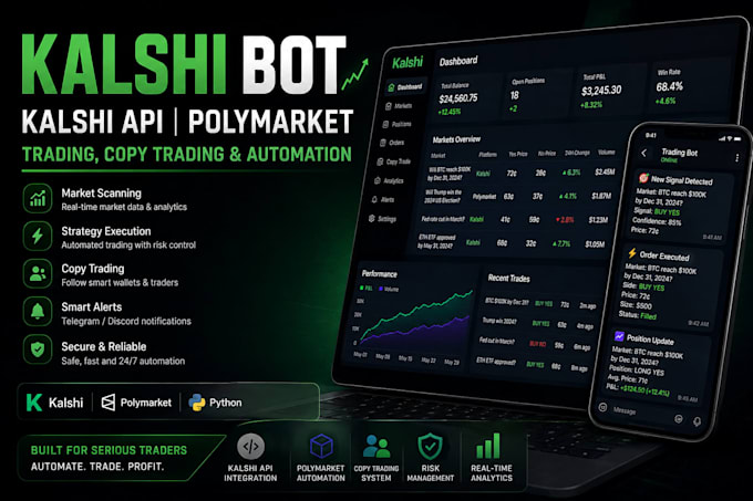 build polymarket kalshi copy trading and web3 trading bots