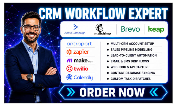 setup activecampaign mailchimp CRM automation brevo keap ontraport CRM workflow