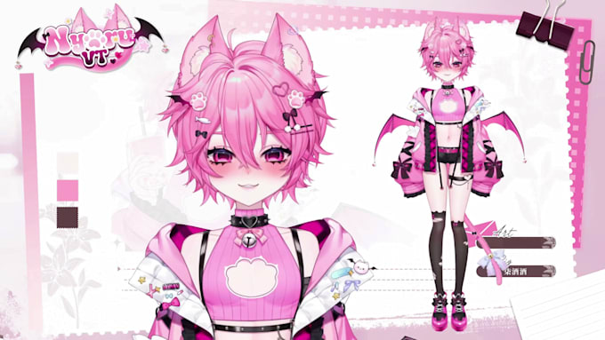 design and rigging your vtuber model in live2d anime style for streaming