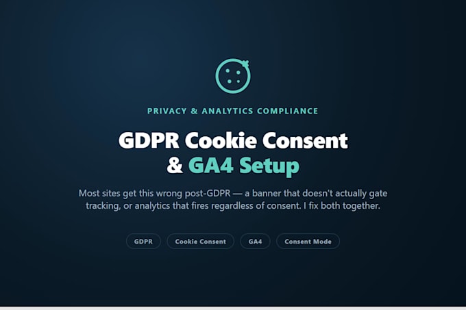 set up gdpr cookie consent and google analytics consent mode