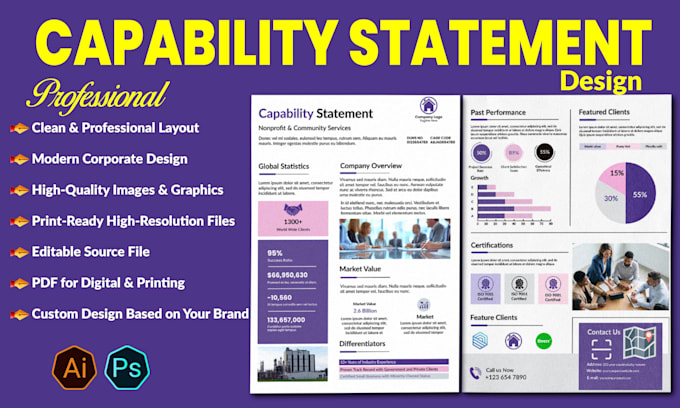 design a professional and modern capability statement