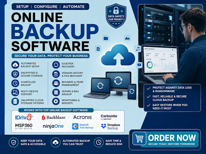 set up and configure idrive online backup for your business