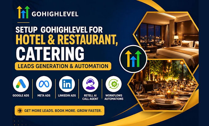setup gohighlevel for hotel and restaurant leads generation automation