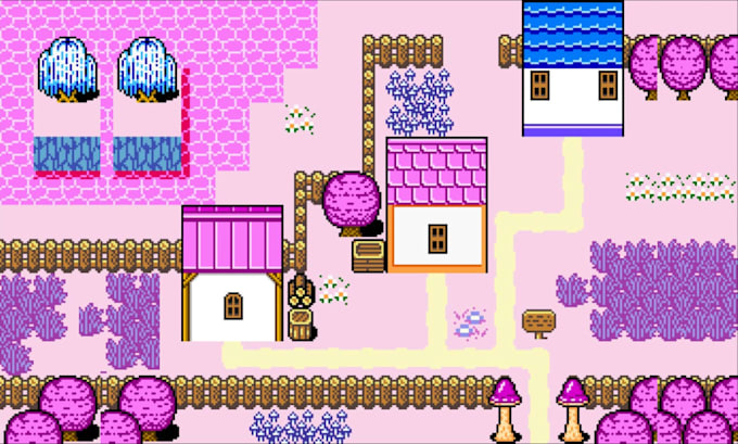 do topdown pixel tileset game environment platformer tilemap animation game map
