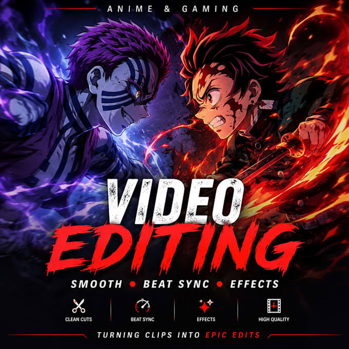 edit anime and gaming videos professionally