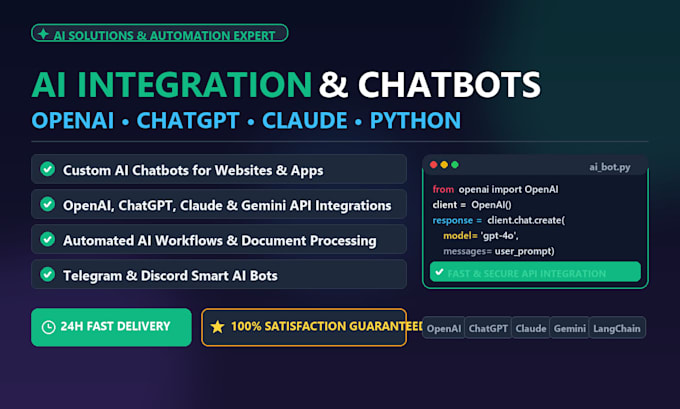 integrate openai chatgpt API into your python app or website
