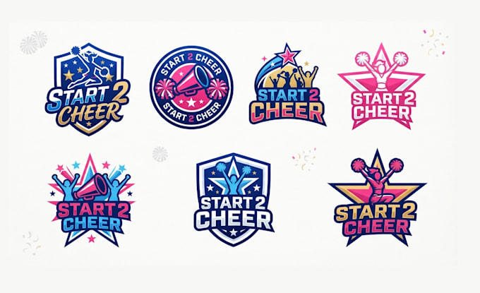 create a modern cheerleading logo t shirt design